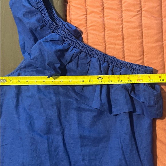 J. Crew One-Shoulder Dress in Deep Blue - Picture 6 of 7